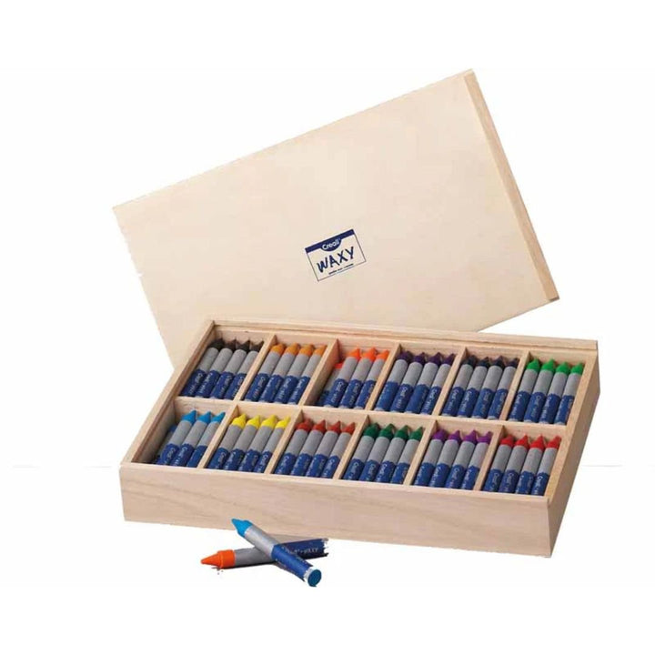 144 Crayons In Wooden Box - EASE