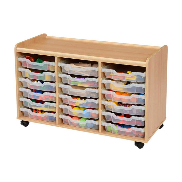 18 Shallow Tray Storage Unit - Clear - EASE