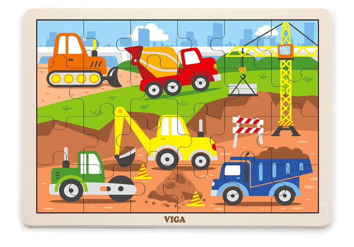 24 Pcs Puzzle - Construction Vehicles - EASE