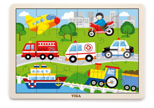 24 Pcs Puzzle - Vehicles - EASE