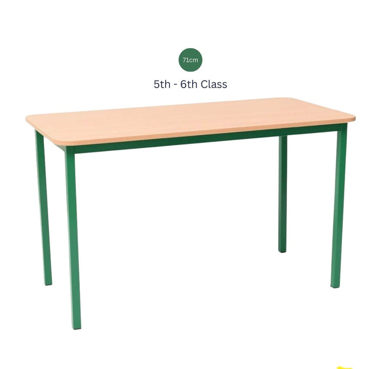 Steel Rectangular School Table All Options 