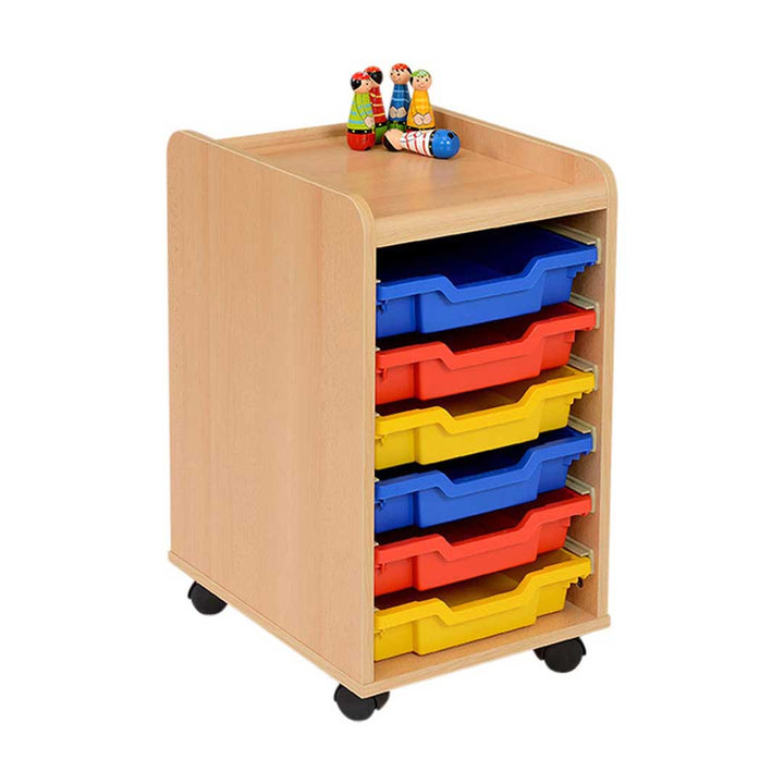 6 Shallow Tray Storage Unit - Multicoloured - EASE