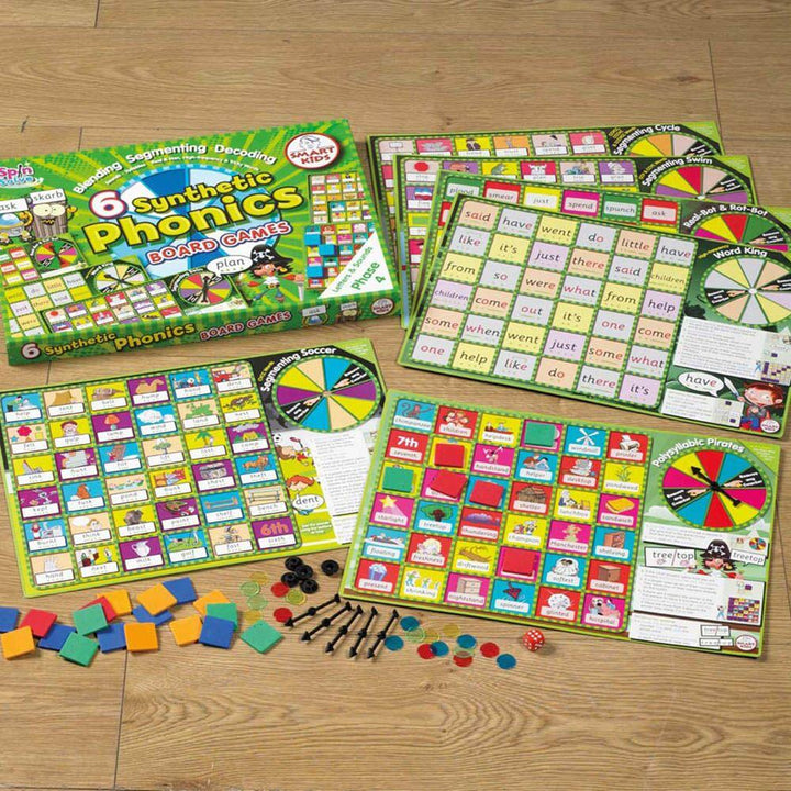 6 Synthetic Phonics Phase 4 Board Games - EASE