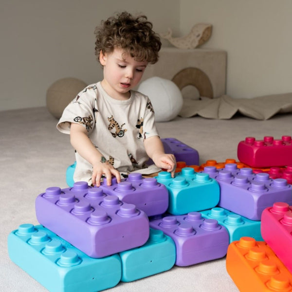 Xlarge Construction Building Blocks in Pastel Colours  33 pcs