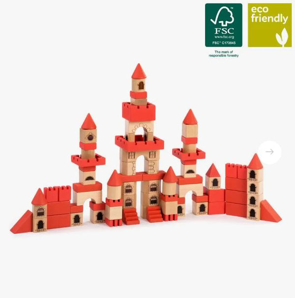 Wooden Stacking Castle Construction Set