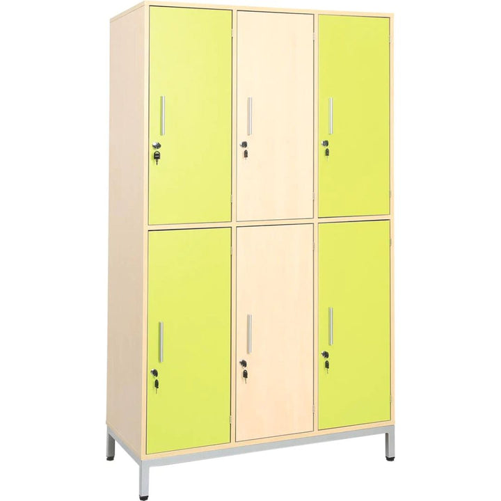 Locker Unit with 6 Metal Shelves with Doors 