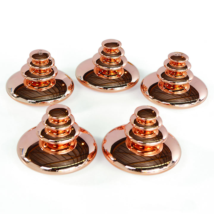 Sensory Mirrored Stacking Pebbles Bronze 4pk 