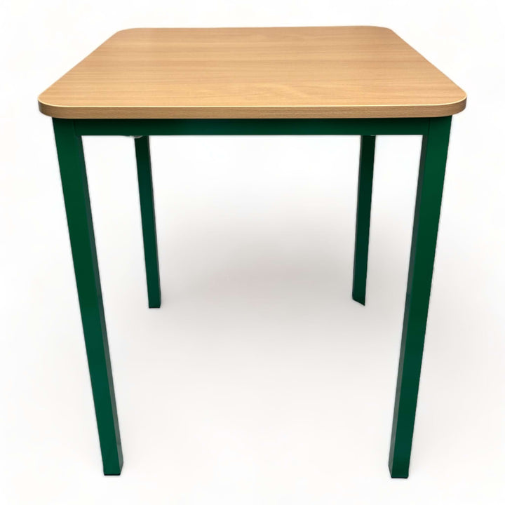 Steel Square Single School Table 71cm - Green 