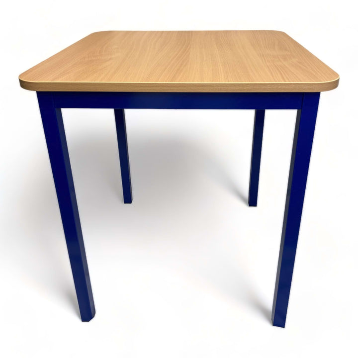 Steel Square Single School Table 64cm - Blue 