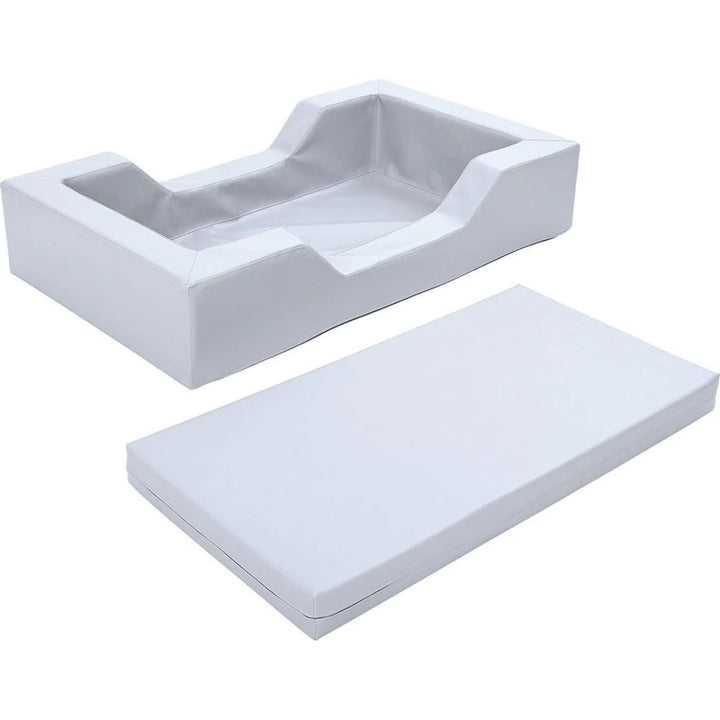 Foam bed with cut outs - grey 