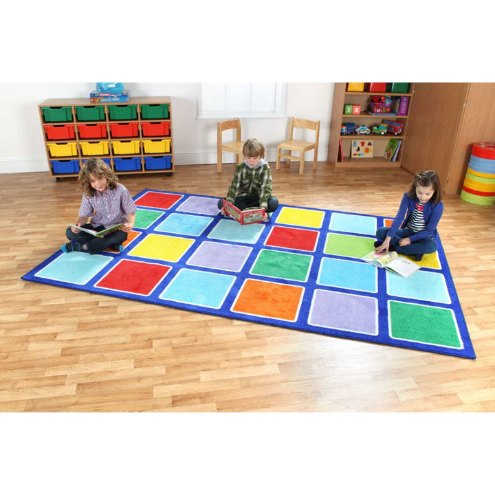 Rainbow Rectangle Placement Carpet 