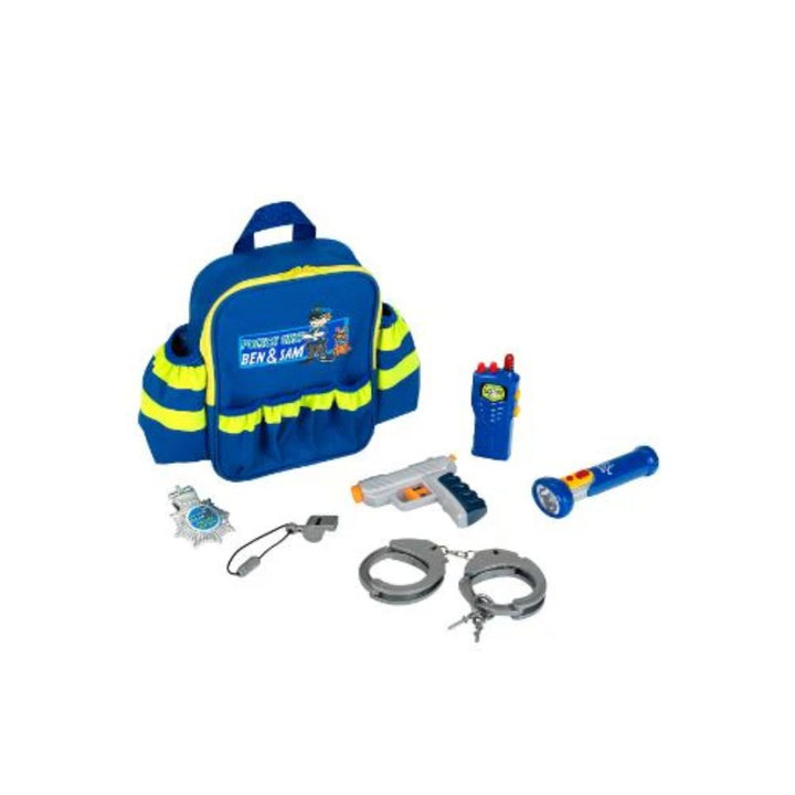 Police officer backpack with accessories 