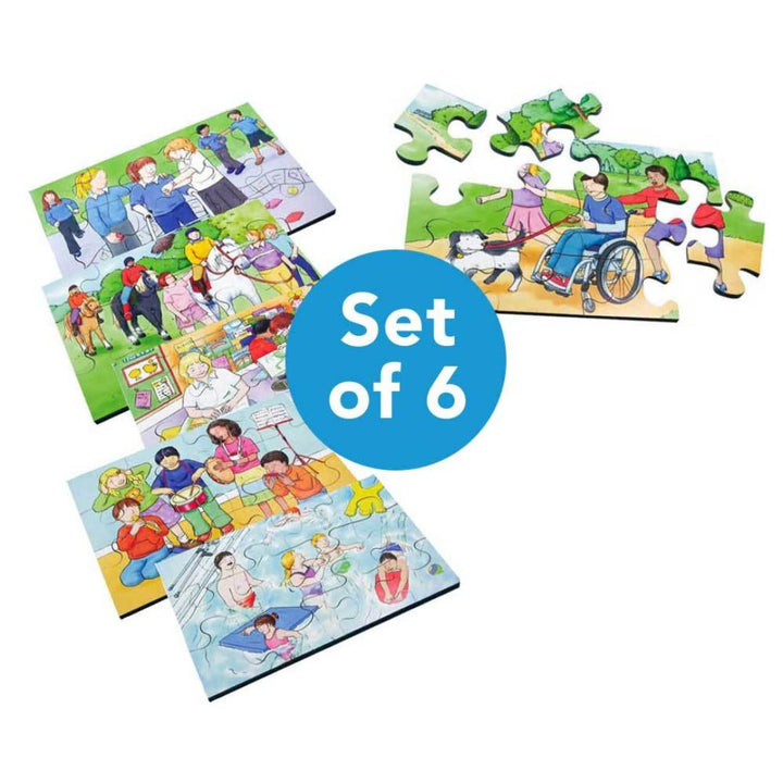 Illustrated Inclusion Jigsaw Puzzle 6pk 