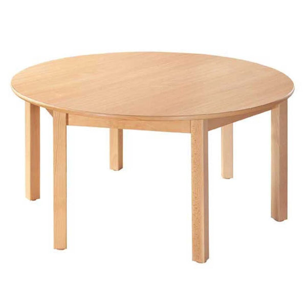 Wooden Round Table Natural - All Heights 