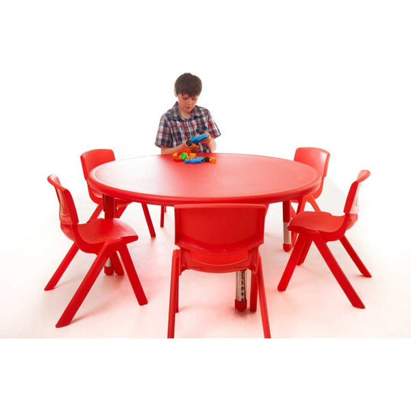 Circle Polyethylene Table and 6 of the 30cm Chairs