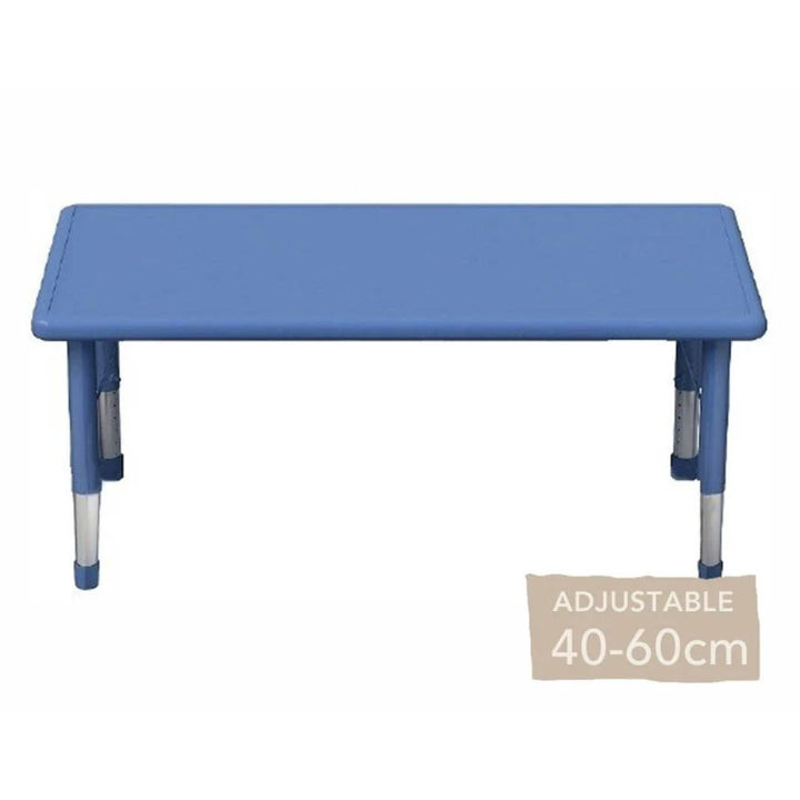 Adjustable Rectangle Table Blue 40cm-60cm 