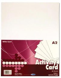 A2 160Gsm Activity Card 25 Sheets - White - EASE