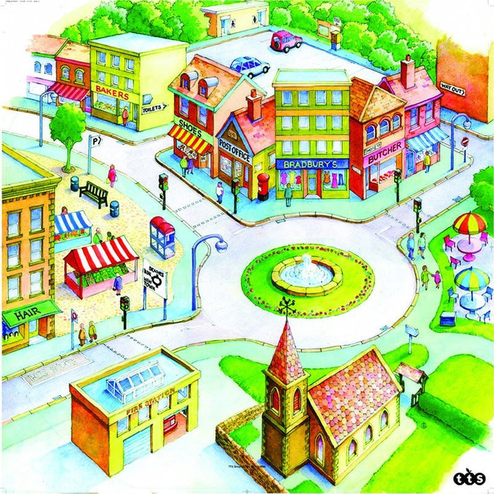 Active World Tuff Tray Town Scene Mat - EASE