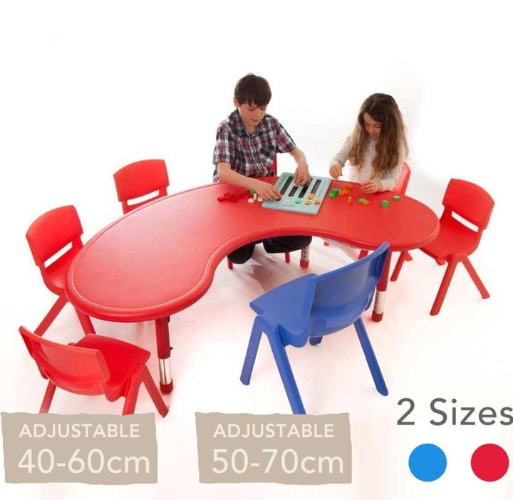 Adjustable Horseshoe Poly Table All Colours & Heights - EASE