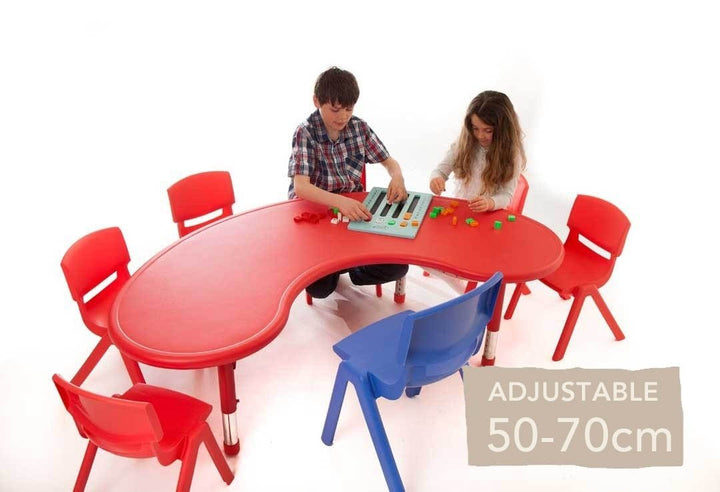 Adjustable Horseshoe Poly Table All Colours & Heights - EASE