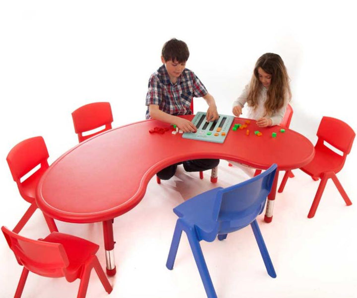 Adjustable Horseshoe Poly Table All Colours & Heights - EASE