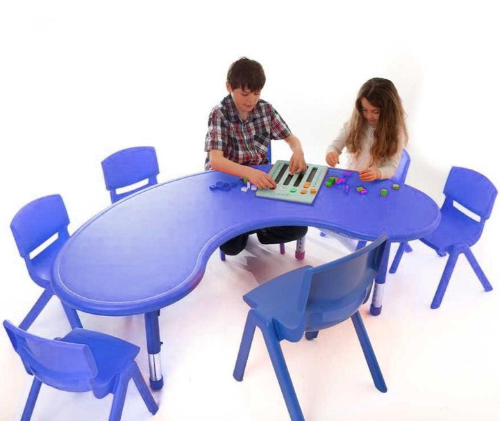 Adjustable Horseshoe Poly Table All Colours & Heights - EASE