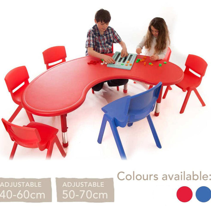 Adjustable Polyethylene Horseshoe Table And Chairs - All Heights And Colours - EASE