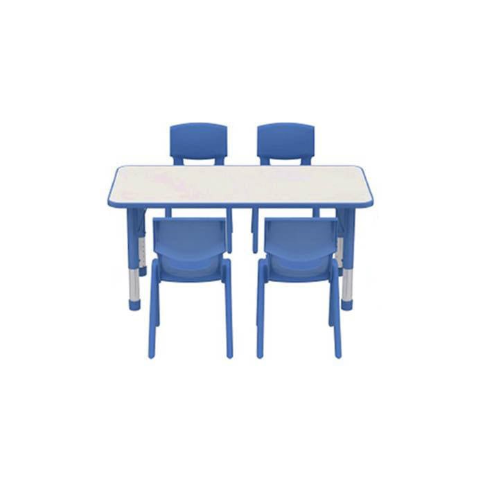 Adjustable Polyethylene Rectangular Table With White Table Top and Chairs - All Heights and Colours - EASE