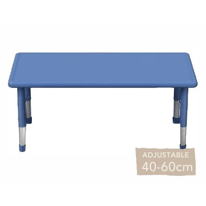 Adjustable Rectangle Table Blue 40cm - 60cm - EASE