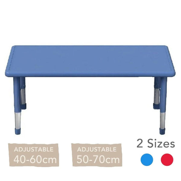 Adjustable Rectangular Polyethylene Table All Colours and Heights - EASE