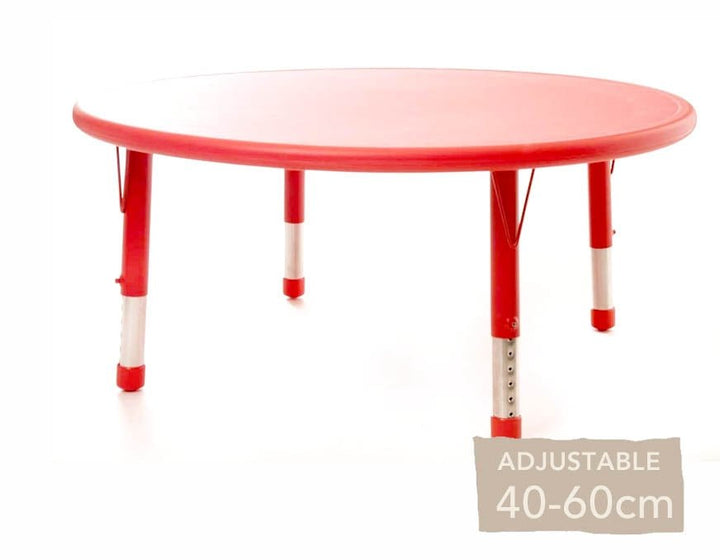 Adjustable Round Poly Table All Colours & Heights - EASE