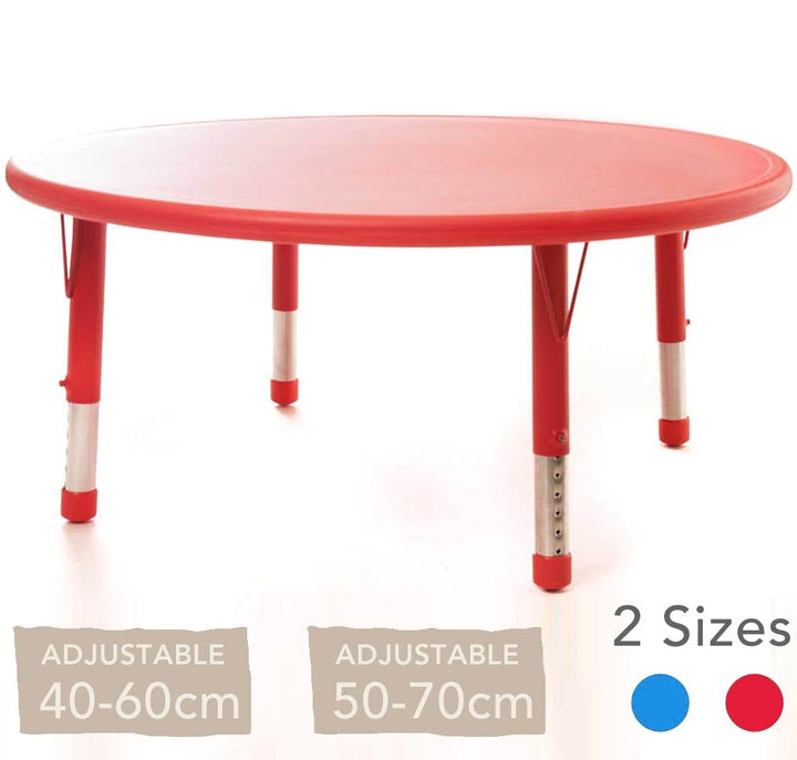 Adjustable Round Poly Table All Colours & Heights - EASE