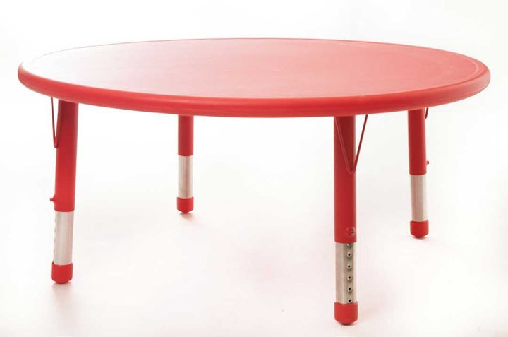 Adjustable Round Poly Table All Colours & Heights - EASE