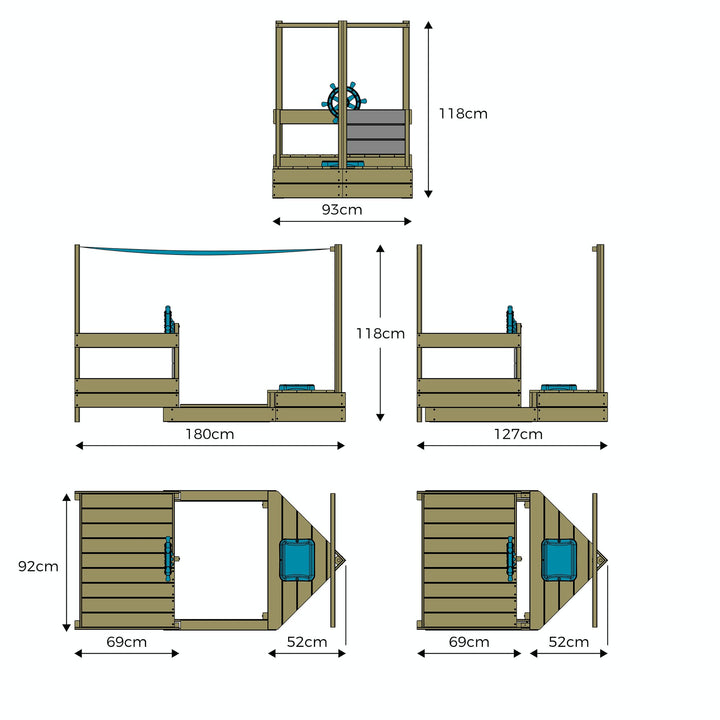 Ahoy Wooden Play Boat - EASE