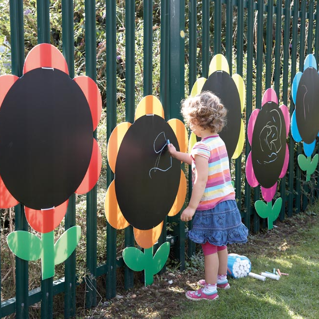 Outdoor Activity Wall Panel - Mark Making Daisies - 5pk 