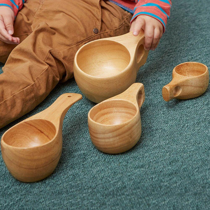 Assorted Sizes Wooden Cup Collection - EASE