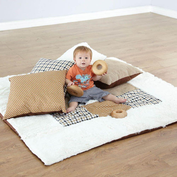 Baby Texture Blanket and Cushions Neutral Colours - EASE