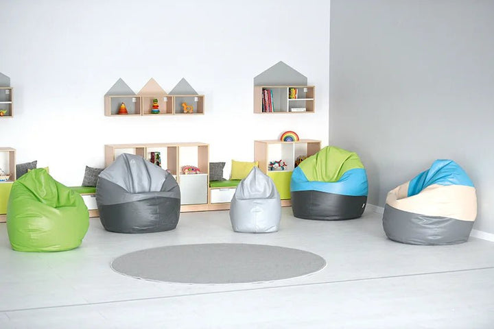 Bean bag pouf - graphite, blue, green - EASE