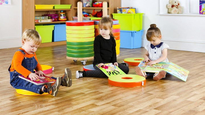 Bi - Colour Donut Cushions & Trolley Set of 24 - EASE