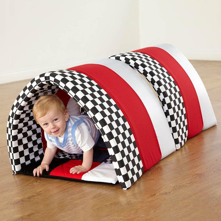 Black and White Striped Soft Baby Tunnel - EASE