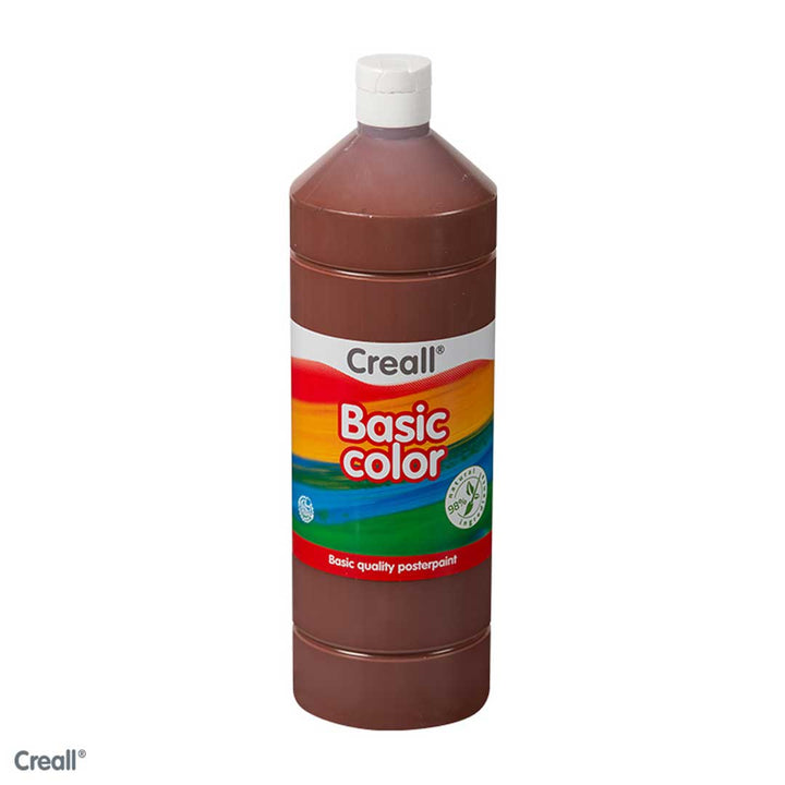 Brown CREALL Poster Paint 1 Litre - EASE