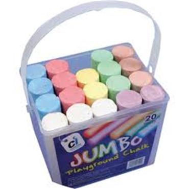 Bucket 15 Jumbo Sidewalk Chalk - Coloured - EASE