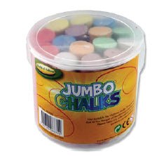 Bucket 15 Jumbo Sidewalk Chalk - Coloured - EASE