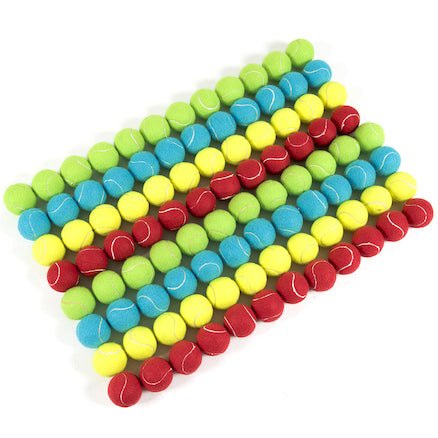 Bucket of Coloured Tennis Balls 96pk - EASE