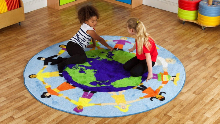 Children of the World Multi Cultural Carpet - Blue - EASE