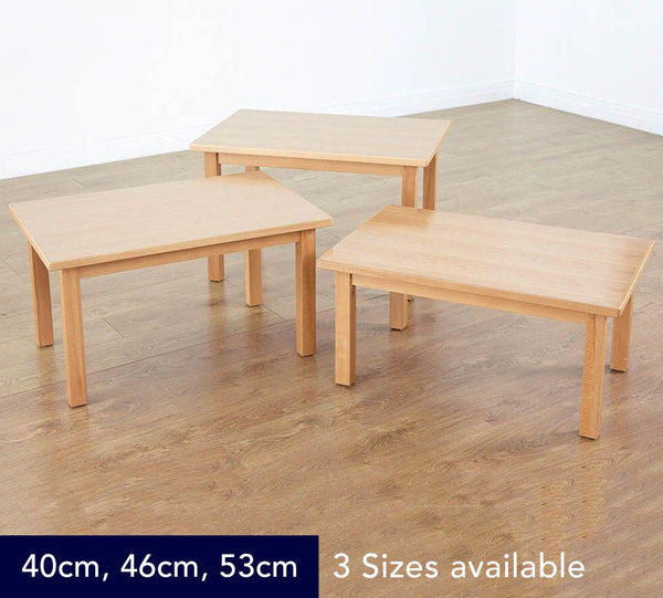 Classic Beech Rectangular Table Height - 3 Heights available - EASE