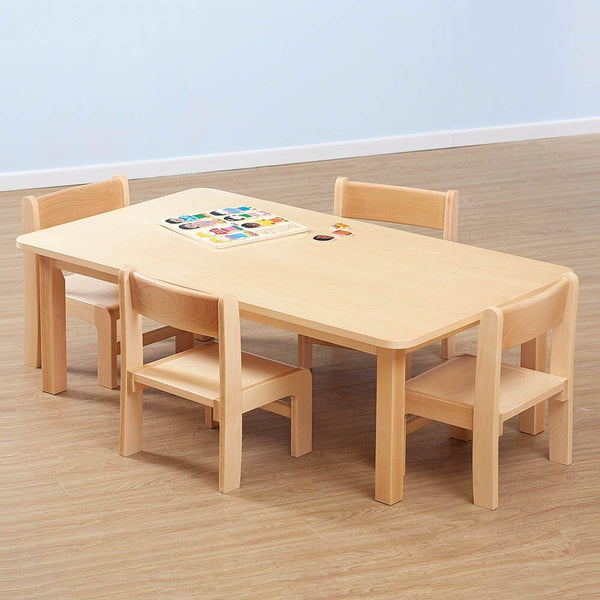 Classic Beech Rectangular Table Height 400mm - EASE