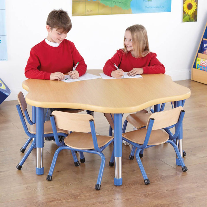 Copenhagen Flower Shaped Classroom Table Blue - EASE