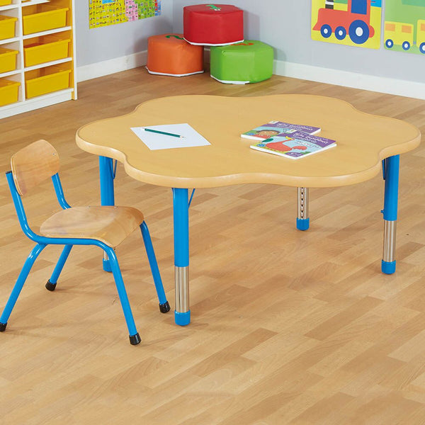 Copenhagen Flower Shaped Classroom Table Blue - EASE