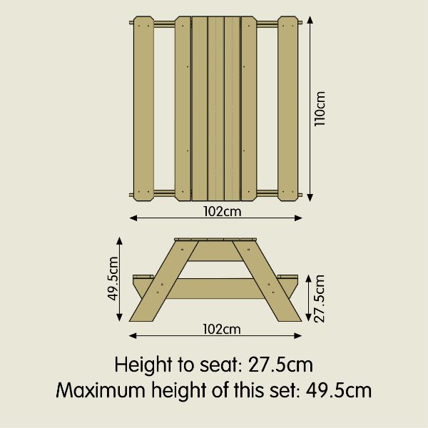 Deluxe Picnic Table Sandpit - EASE